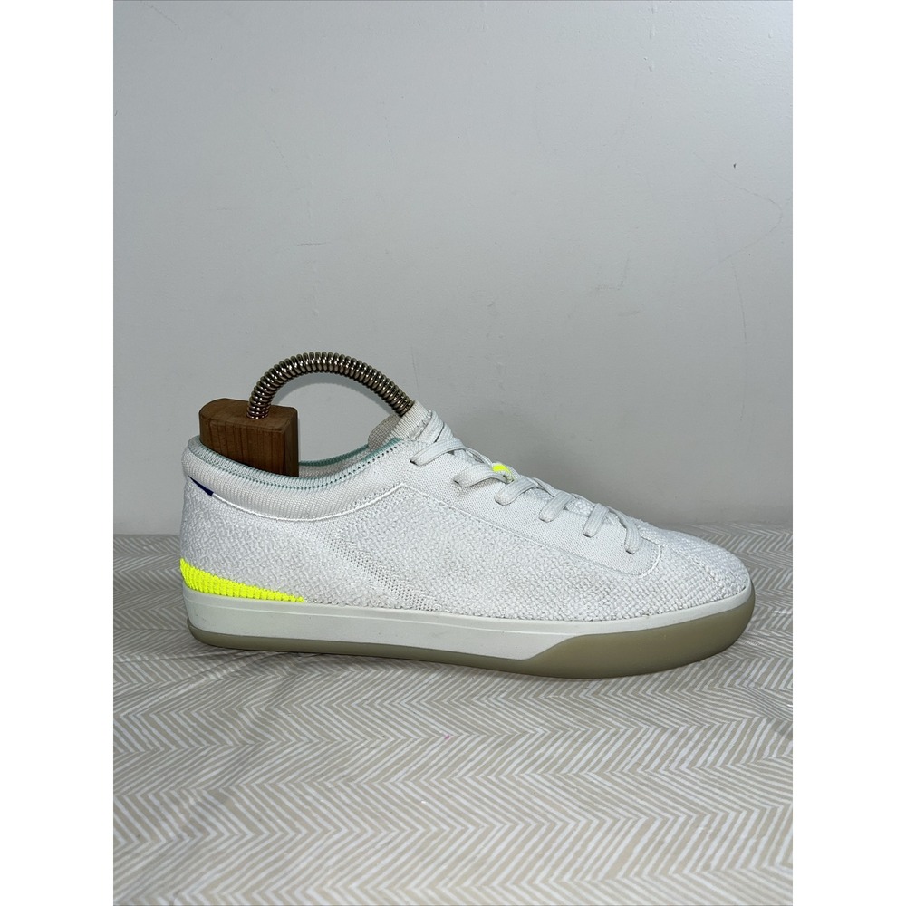 Rothys Women's The Lace Up White‎ Terry Cloth Fabric Tennis Shoes/Sneakers Sz 9